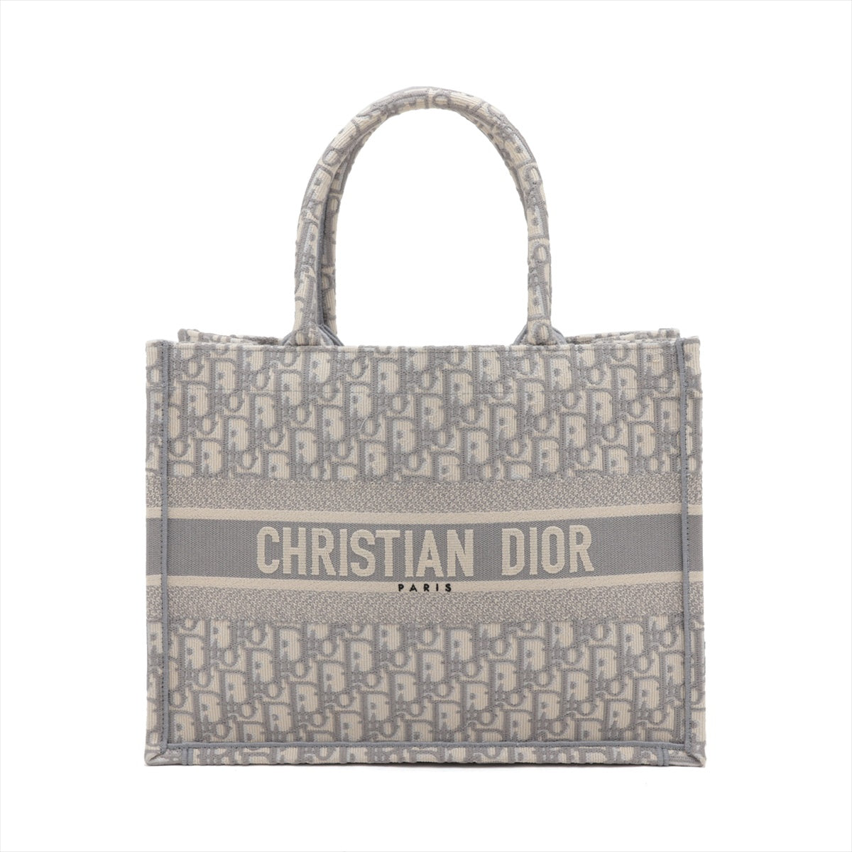 Christian Dior Book Tote Small Linen Tote Bag Grey