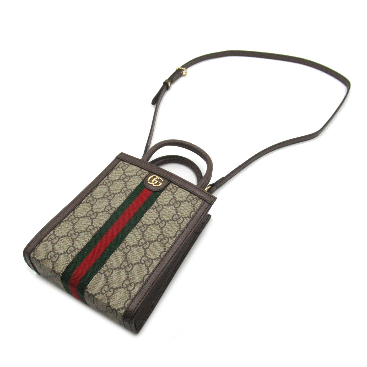Gucci Super Mini Shoulder Bag PVC Coated Canvas  Beige 77231796IWG8745