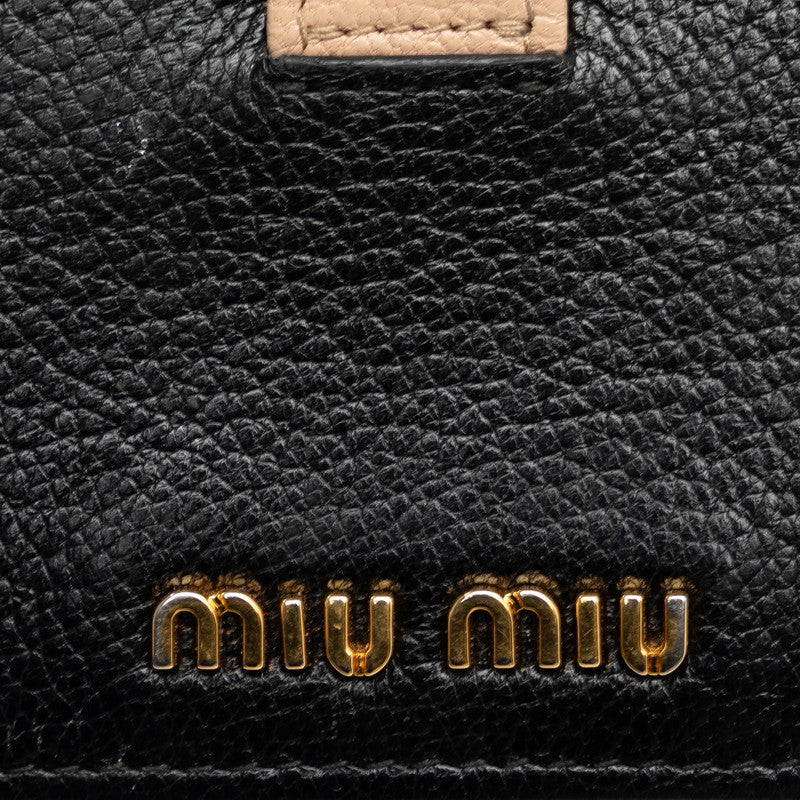 Miu Miu logo g gold card card card box black pink leather  Miu Miu