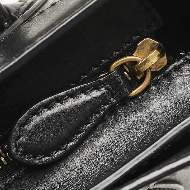 Celine Lugg Nano per Handbag Shoulder Bag 2WAY Black Leather  Celine