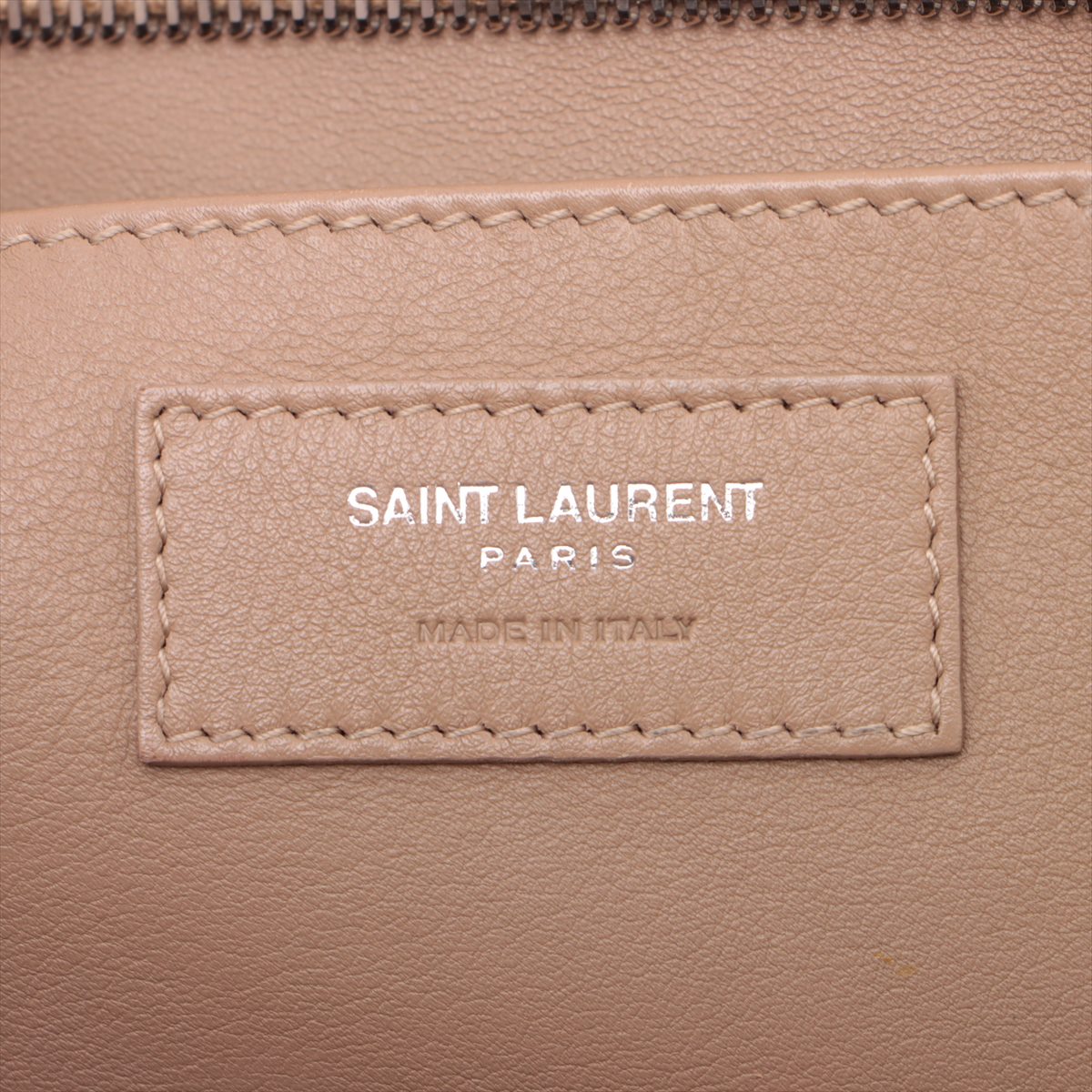 Saint Laurent Cabas Leather 2WAY Handbag Beige 424868