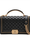 Chanel Boy Chanel  Chain Shoulder Bag Black G