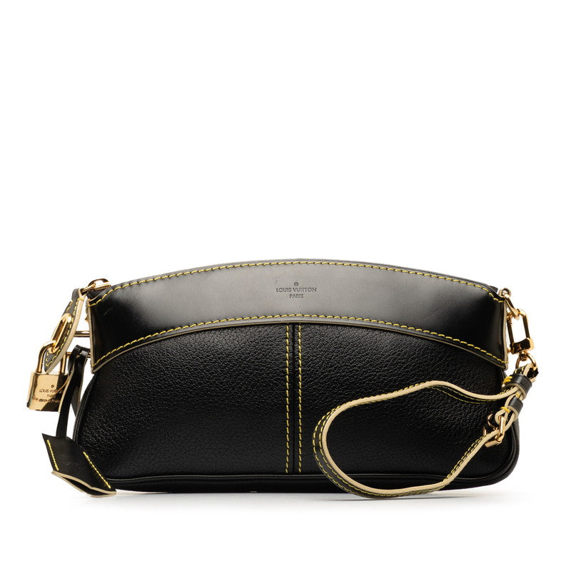 Louis Vuitton Suhari Locky Clutch Cratch Bag Second Bag M95628 Noneir 黑色皮革 Louis Vuitton