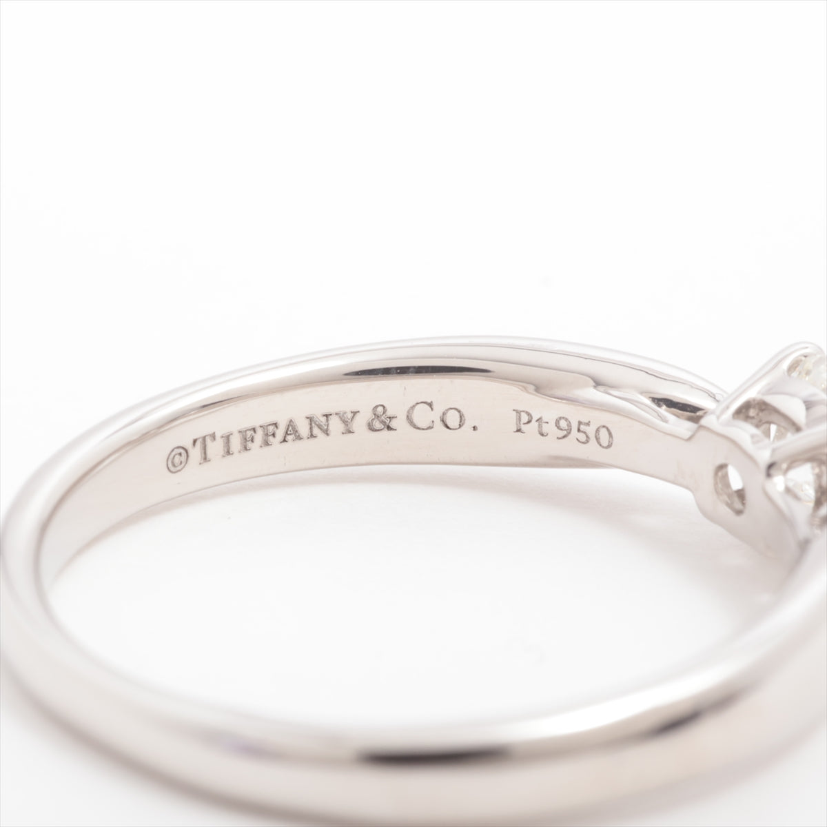 Tiffany&#39;s Harmony Diamond Ring Pt950 3.5g D0.35 Lt