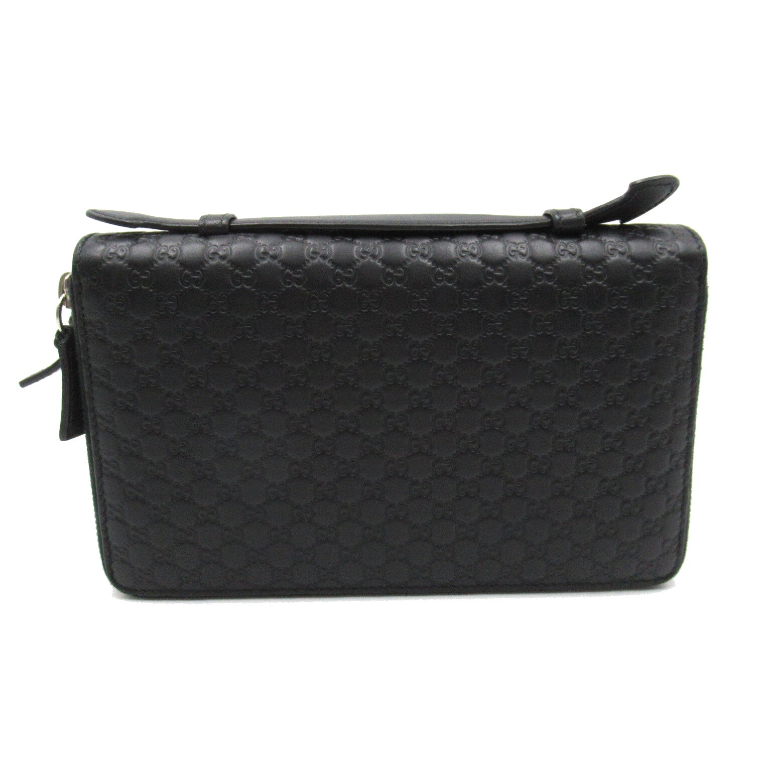 Gucci Microchips Travel Wallet Round Long Wallet Microchips  Black 449246