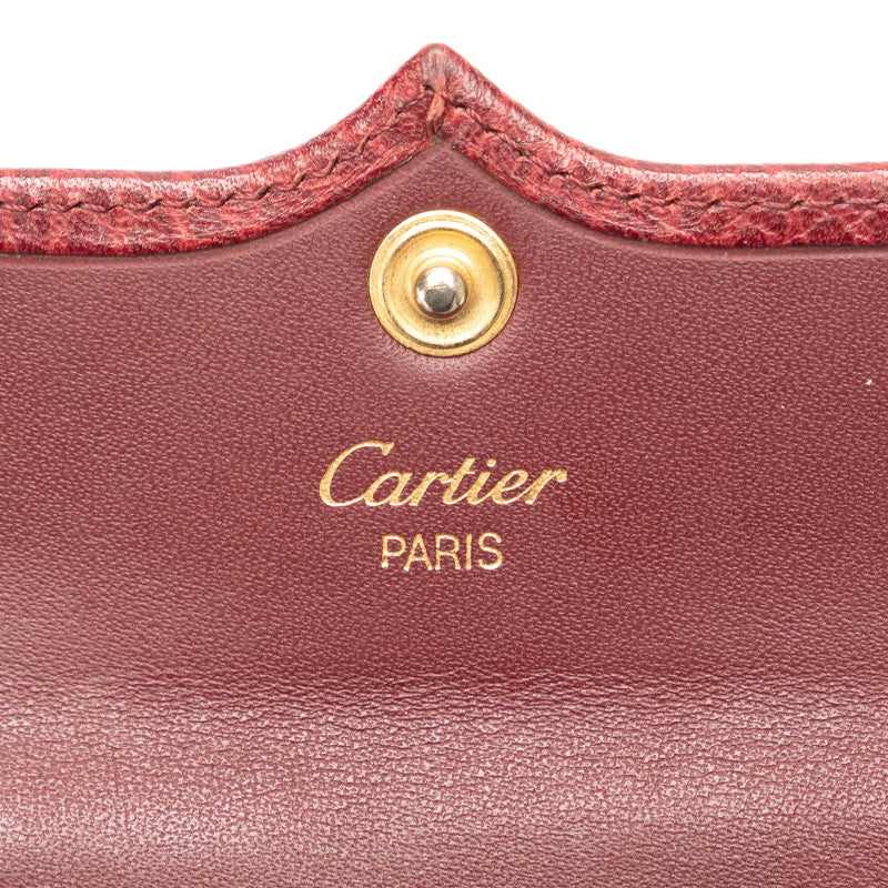 Cartier Masterline Coincase 酒紅色波爾多皮革