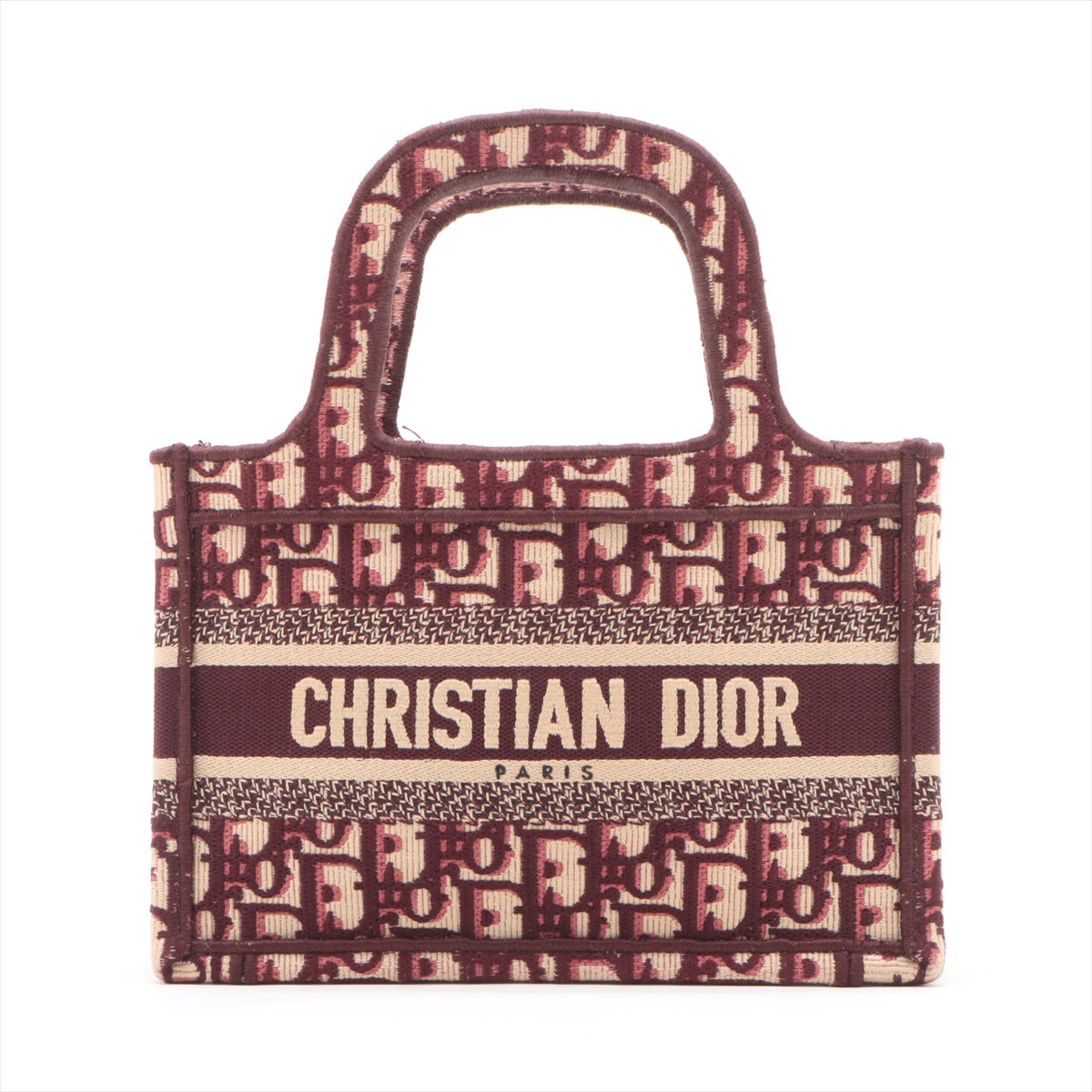 Christian Dior Mini Book Cake Linen Handbag Red Dove