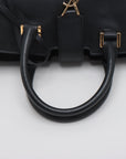 Saint Laurent  Cabas Leather 2WAY Handbag Black 424869