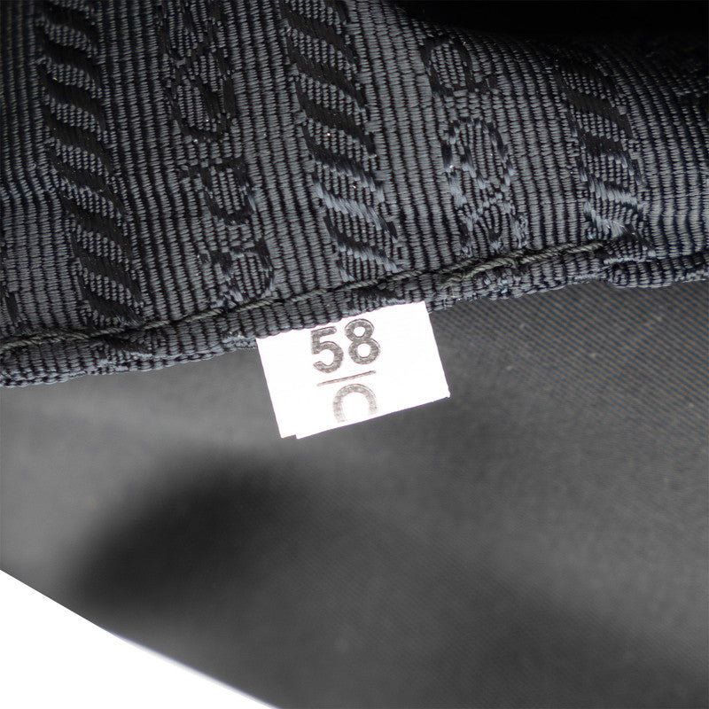 Prada Triangle Logo  ing  Shoulder Bag V167 Black Nylon Leather  PRADA Middle Ladies
