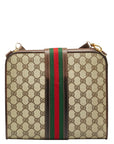 Gucci GG Plus Sey Line Shoulder Bag Beige Brown PVC Leather  Gucci Ginco Gucci