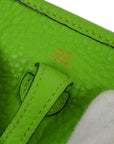 Hermes 2003 Green Taurillon Clemence Evelyne TPM Shoulder Bag