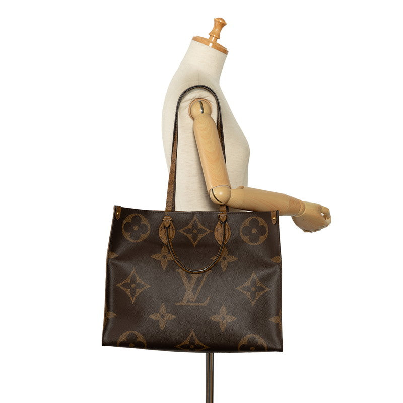 Louis Vuitton Monogram Giant Reversee On The Gor GM Handbag Shoulder Bag 2WAY M45320 Brown PVC Leather  Louis Vuitton