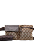 Gucci GG Canvas Body Bag Waist Bag 28566 Beige Brown Canvas Leather  Gucci