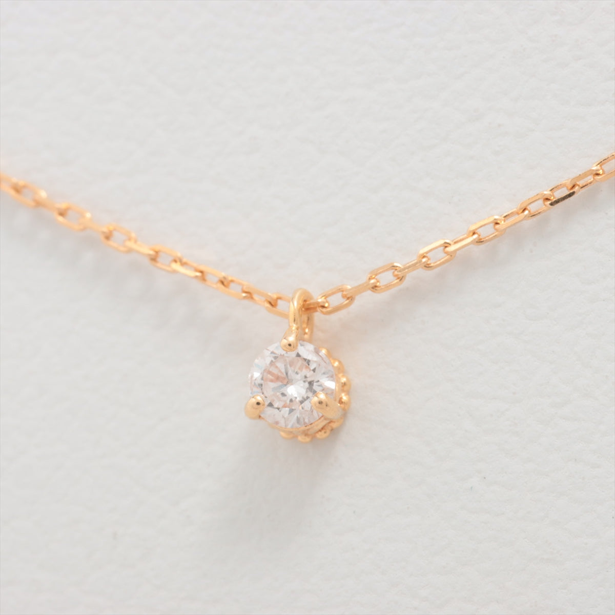 Agat diamond necklace K18 (YG) 0.8g 0.05 E