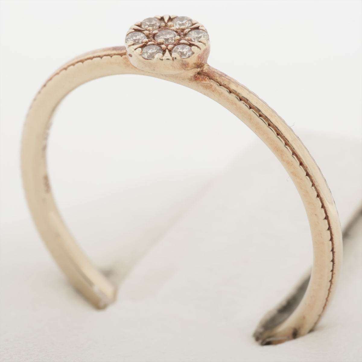 Agat Diamond Ring K10 (WG) 1.1g 0.03 E