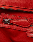 Celine Luggage Mini per Handbag 165213 Orange Leather  Celine