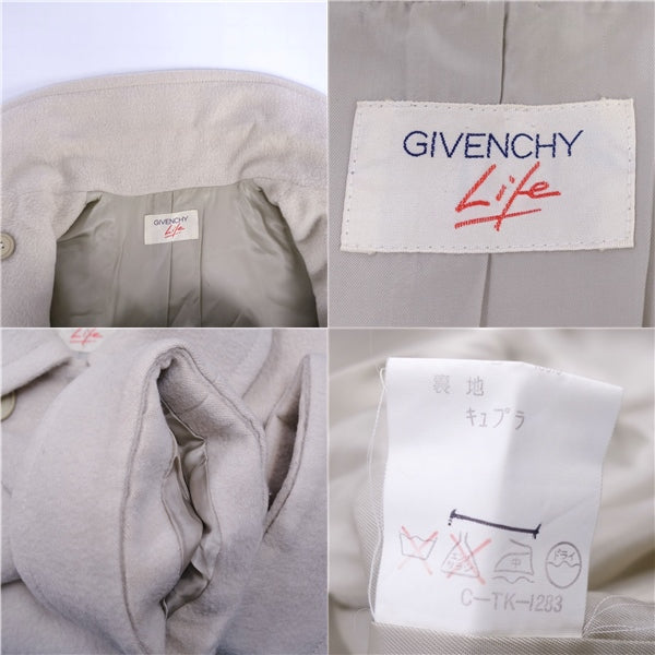 Vint Givenchy GIVENCHY Coat Double Brest Long Coat Wool Landless Out  9 (M Equivalent) Ivory  NORD