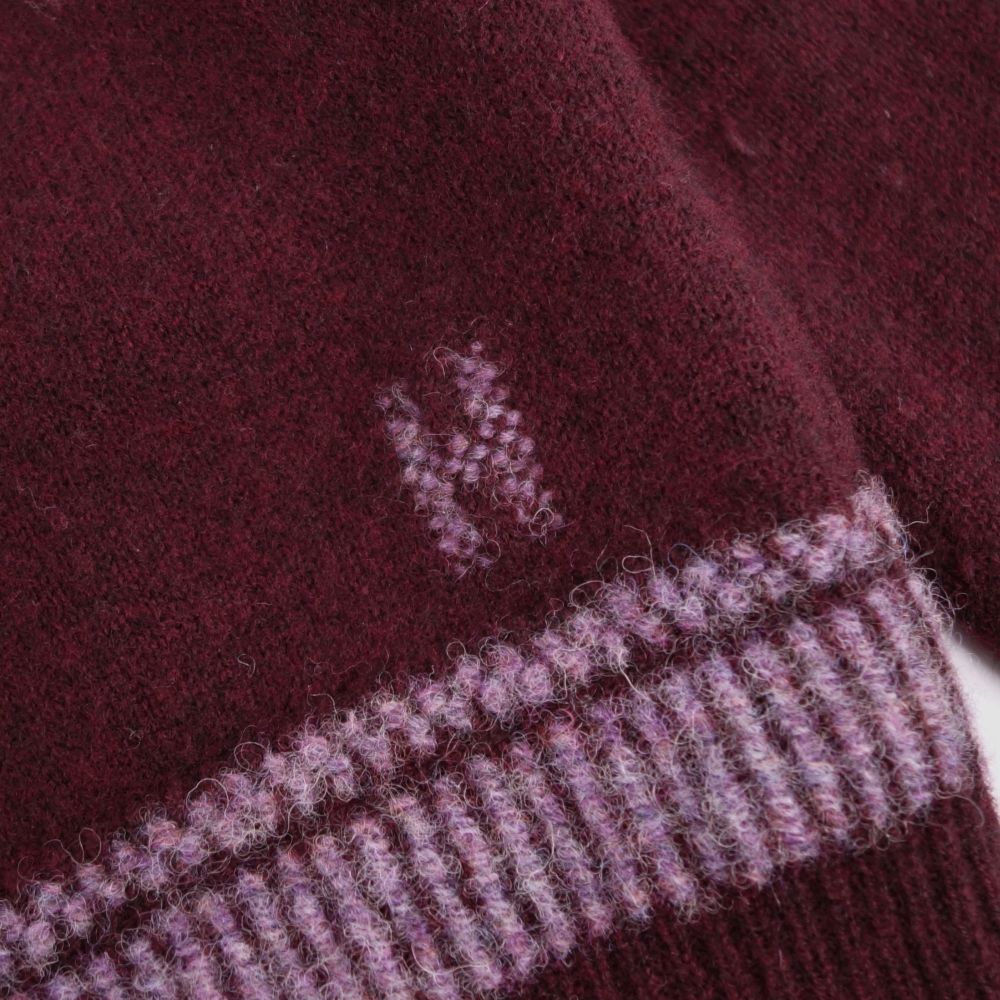 Hermes Cardigan e H Logo Wool Tops  Made in Italy 40 (M equivalent) Bordeaux