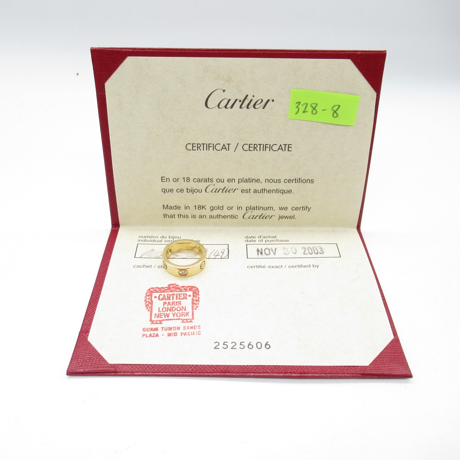 Cartier Cartier Loveeling 3P Half Diamond Ring Ring Jewelry K18 (Yellow G) Diamond  Clear B4032400