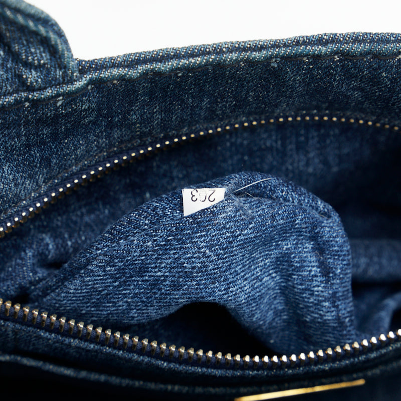 Prada Mini-Napa Handbag Shoulder Bag 2WAY B2439G Blue Navy Denim  Prada