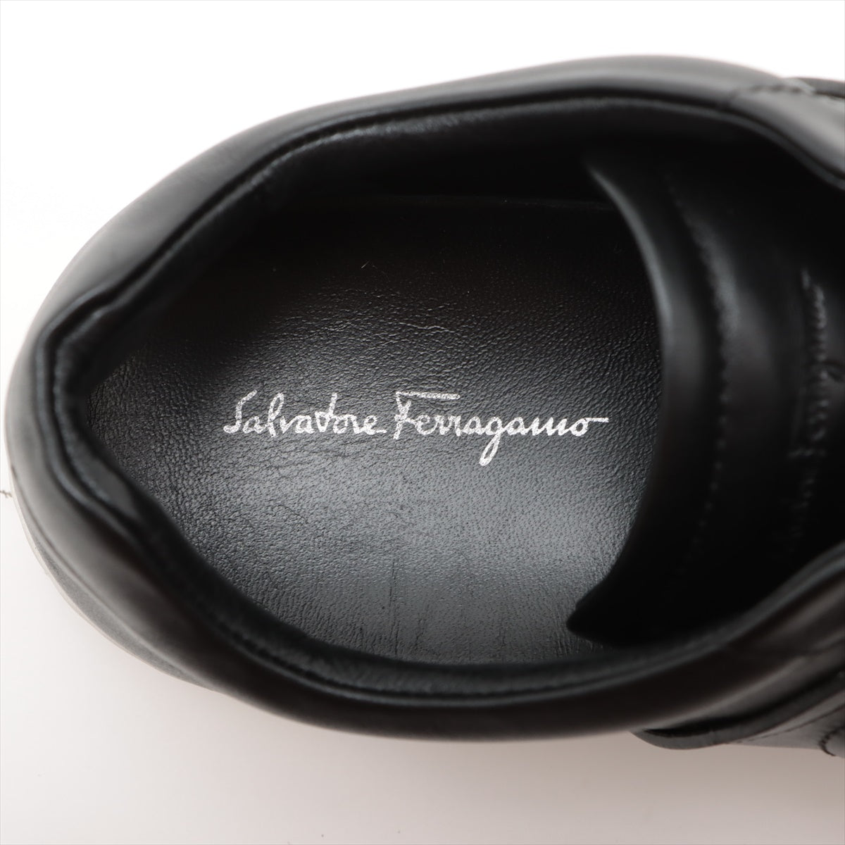 Ferragamo Gantiini Leather Trainers 5  Black 15493