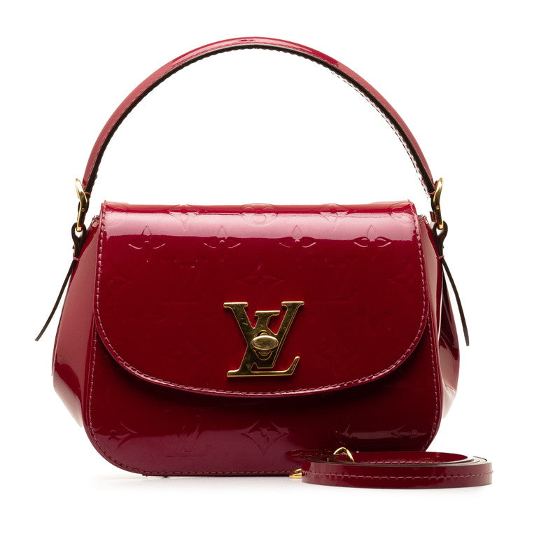 Louis Vuitton Monogram Verniss Pasadena Handbag 2WAY M90943 Magenta Pearl G Patent Leather  Louis Vuitton