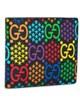 Gucci GG Psychedelic Double Folded Wallet 601089 Black Multicolor PVC Men Gucci [] Gucci [Ginsio ]