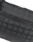 Chanel Black Jacquard Travel Line Messenger Shoulder Bag