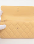 Chanel Matrasse Caviar S Wallet Yellow Gold  Random