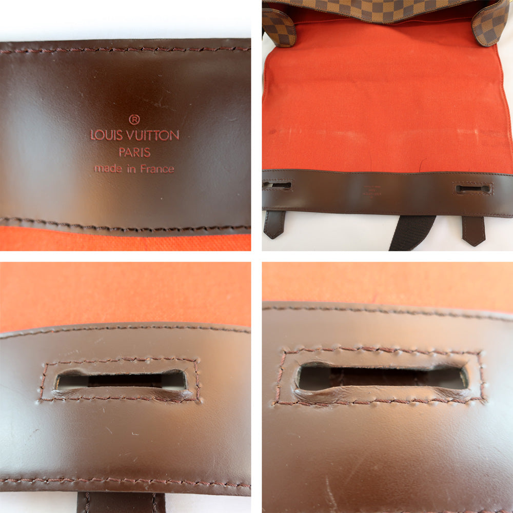 Louis Vuitton Broadw Damier N42270 Brown PVC Coated Canvas Leather Shoulder Bag