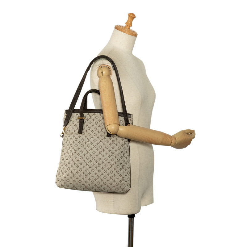 Louis Vuitton Monogram Mini French Tote Bag M92209 Carly Linen Leather  Louis Vuitton