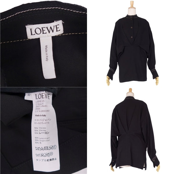 Loewe  Long Sleeve Pullover Wool Tops  Made in Italy 32 (equivalent to XS) Black