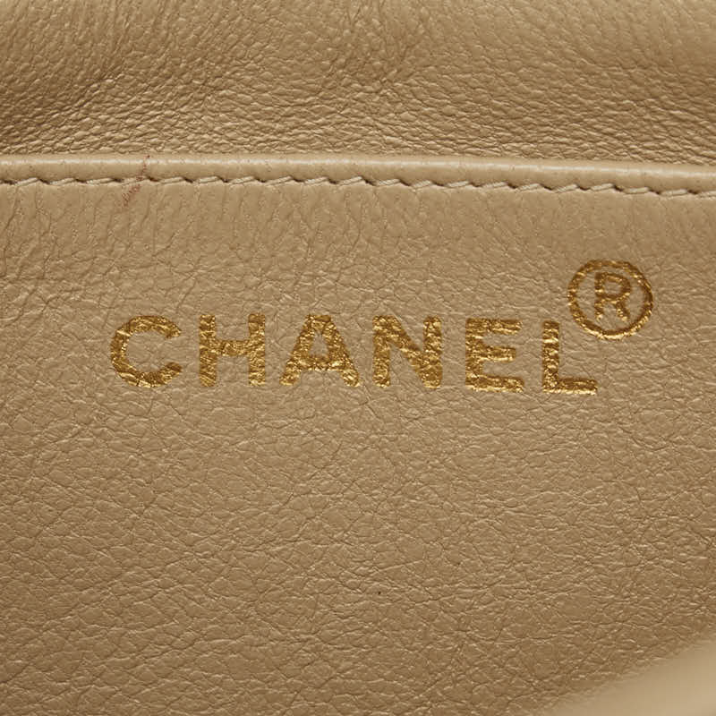Chanel Mademoiselle Chain Shoulder Bag Beige Leather  Chanel