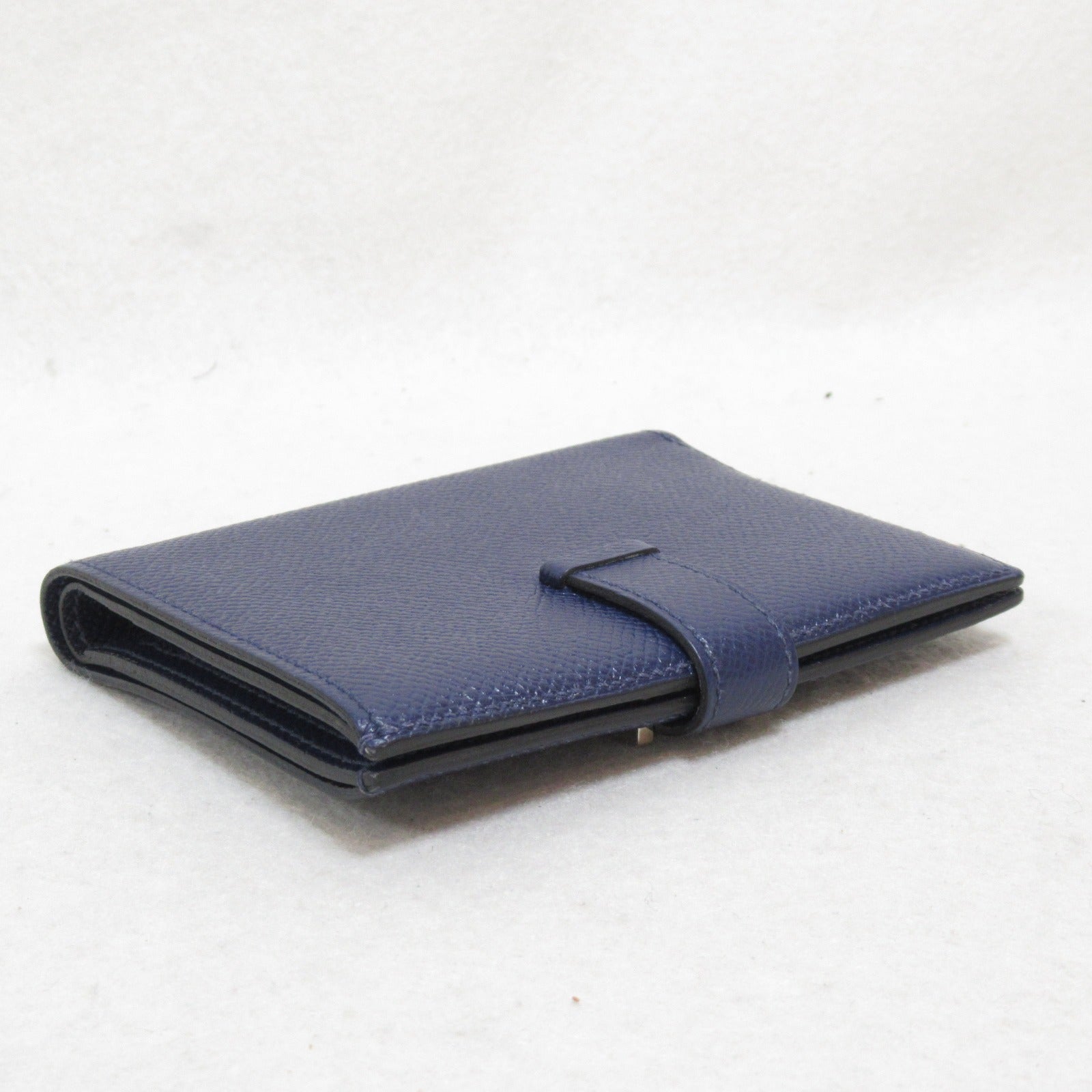 Hermes Hermes  Compact Double Fold Wallet Double Folded Wallet Leather Wallet Epson  Blue