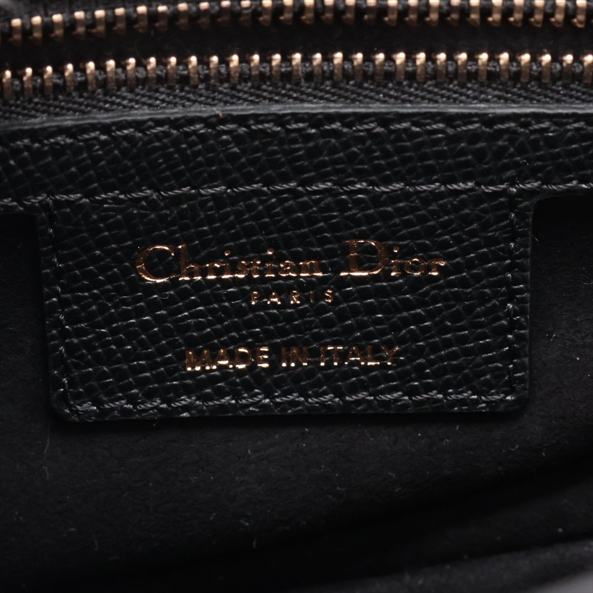 Christian Dior 馬鞍包 皮革單肩包 黑色