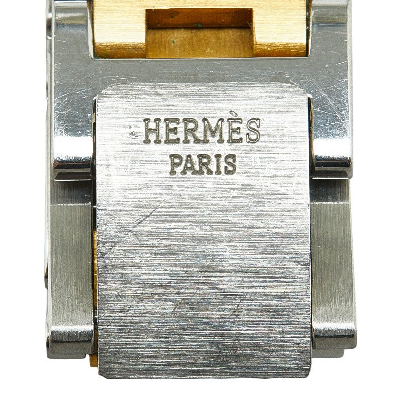 Hermes Clipper  Quartz White  s Stainless Steel Plated  Hermes