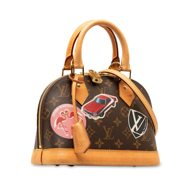 Louis Vuitton Monogram Alma BB World Tour Handbag Shoulder Bag 2WAY M43230 Brown Red Multicolor PVC Leather  Louis Vuitton