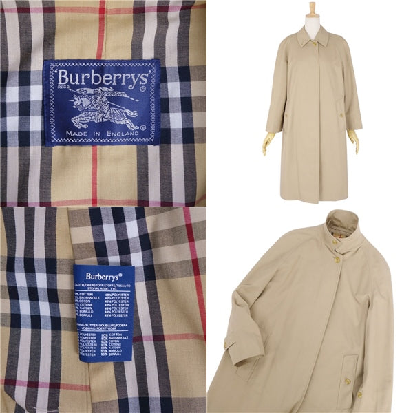 Vint Burberry s Coat UK  Coat Balmacorn Coat Back Check UK   8 LONG (M Equivalent) Beige