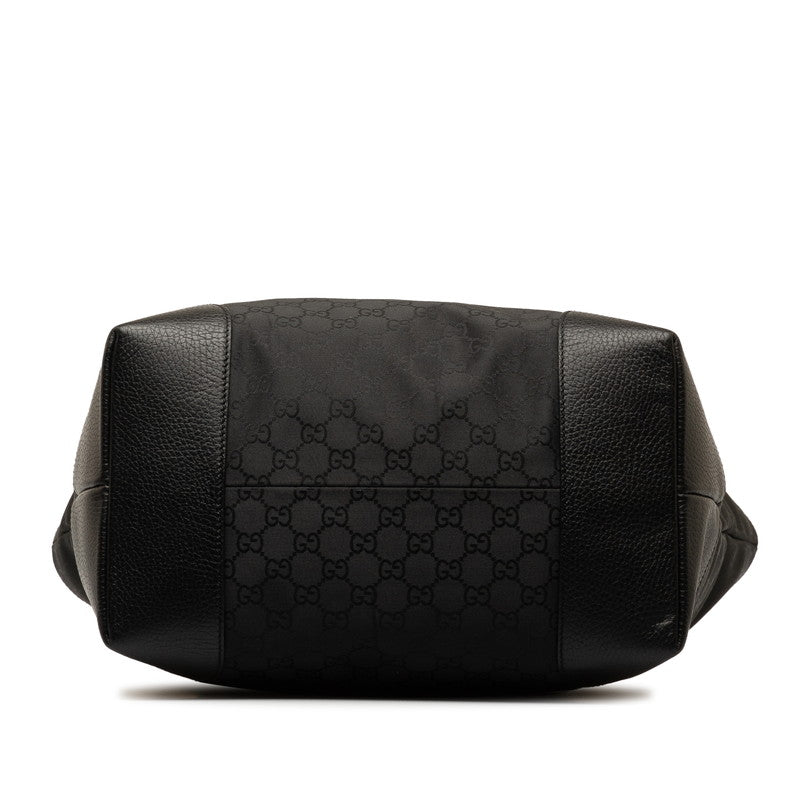 Gucci GG Nylon Tote Bag 353702 Black Nylon Leather  Gucci