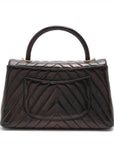 Chanel Coco Handle 29 S  2WAY Handbag V Stick Black G   A92991