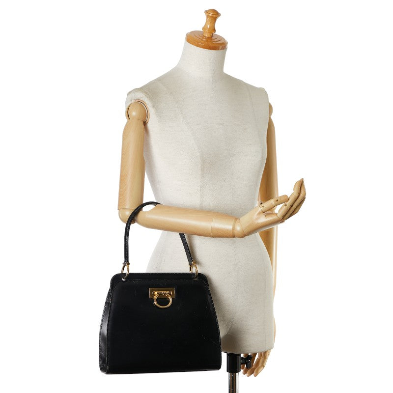 Celine Double-Face Ring  Handbag Black Leather  Celine