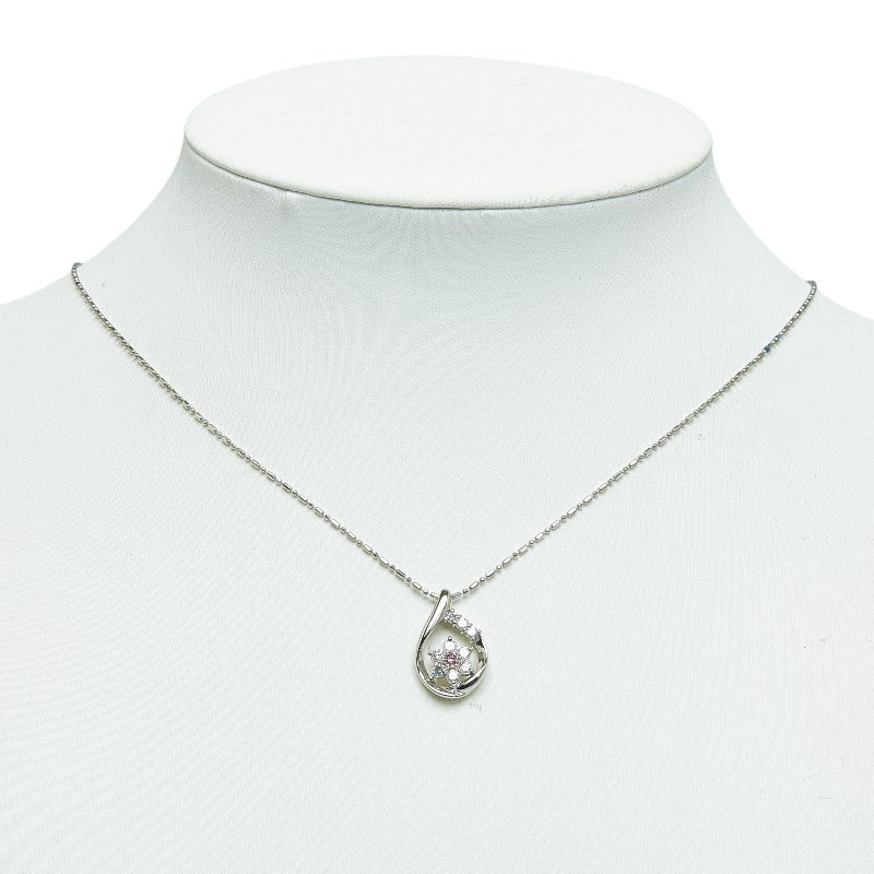 Pt900 Platinum Pt850 Platinum Diamond 0.50ct Pendant necklace