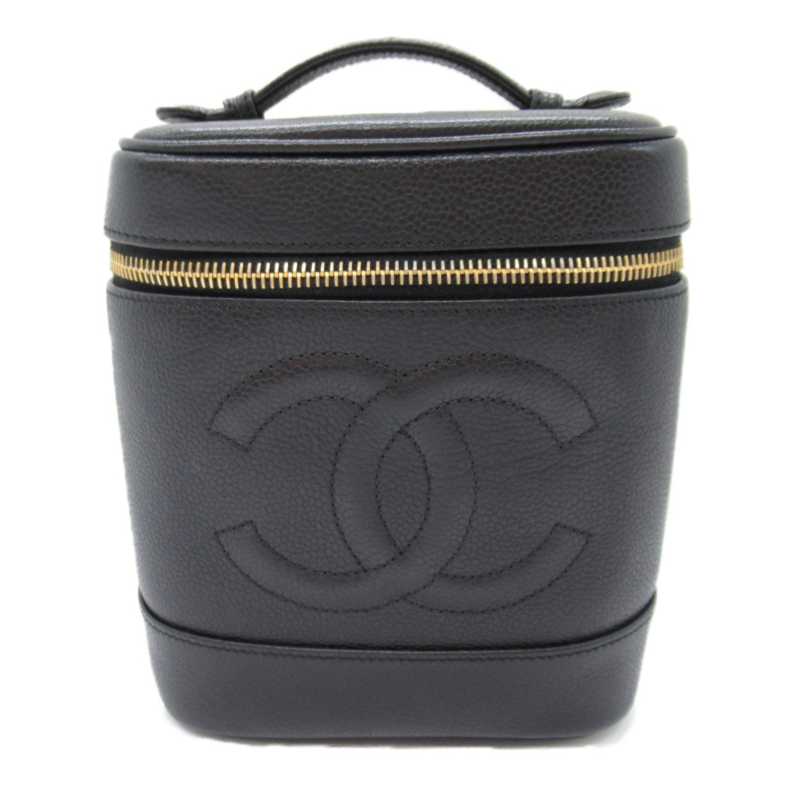 Chanel Laminated Vanity Bag Cabia S  Black Box