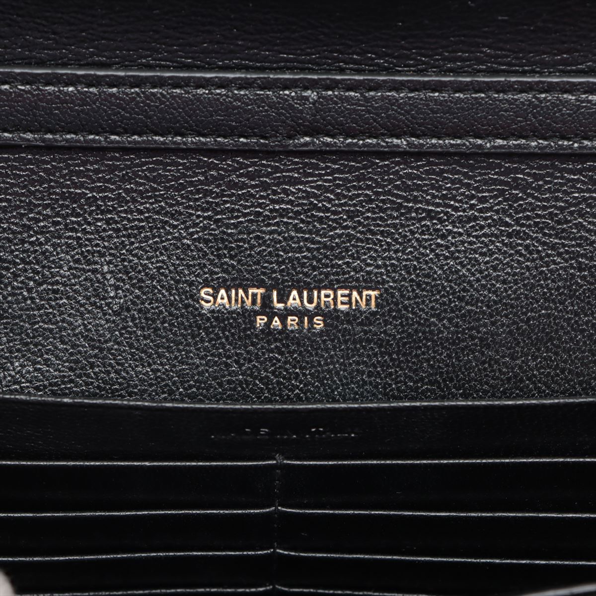 Saint Laurent 皮革鏈條單肩包 黑色
