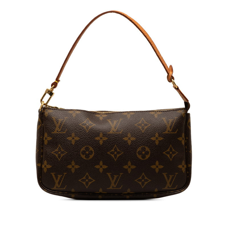 Louis Vuitton Monogram Pochette Accessories Handbag Pochette M51980 Brown PVC Leather  Louis Vuitton