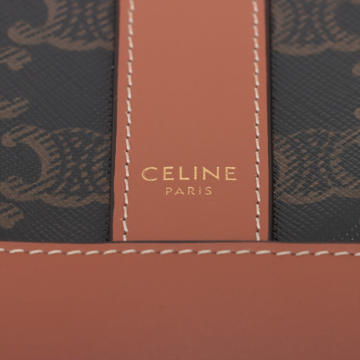 Celine f Small Bucket PVC Leather Shoulder Bag Brown