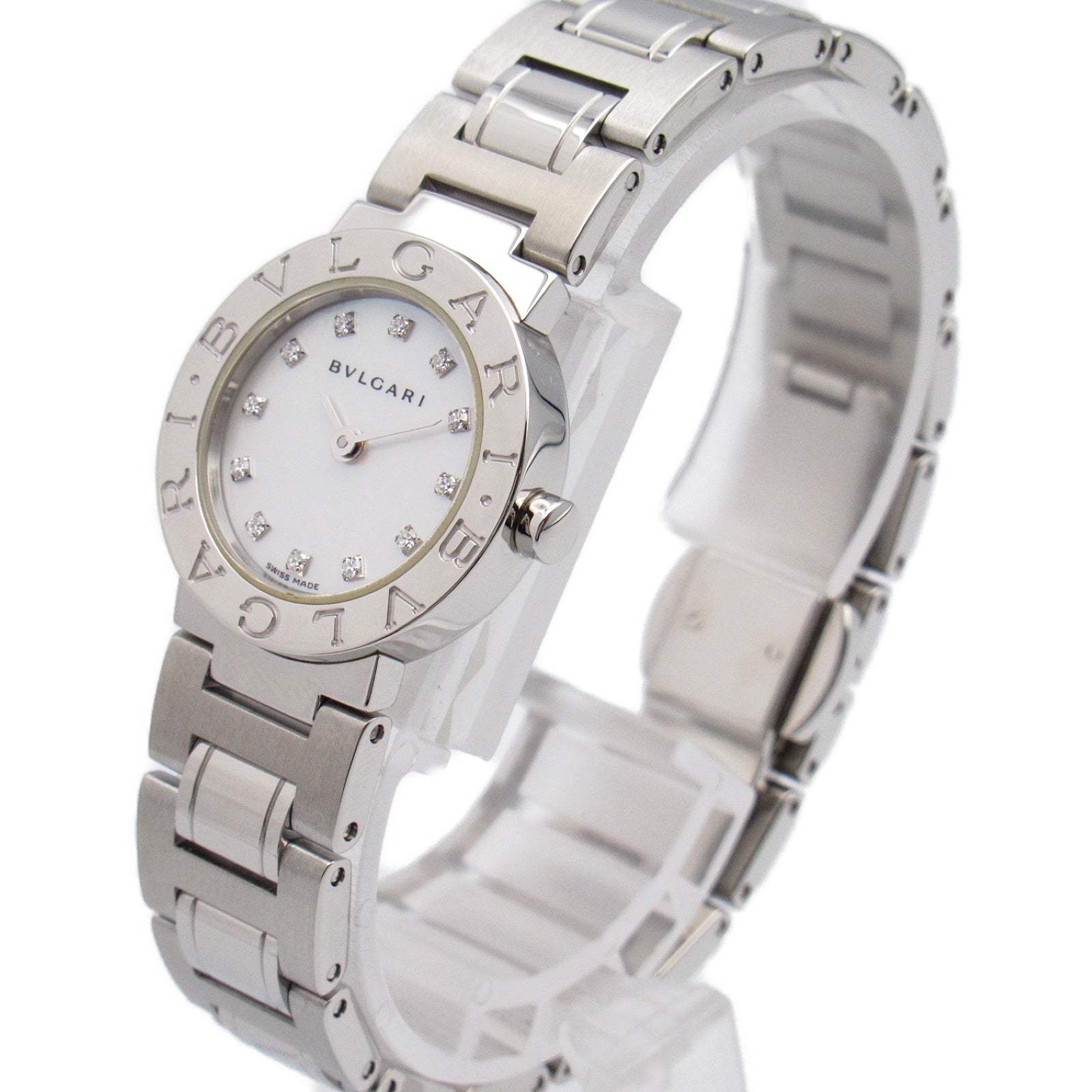 Bulgari BVLGARI n 12P Diamond  Watch Stainless Steel  White S BB23WSS/12JN