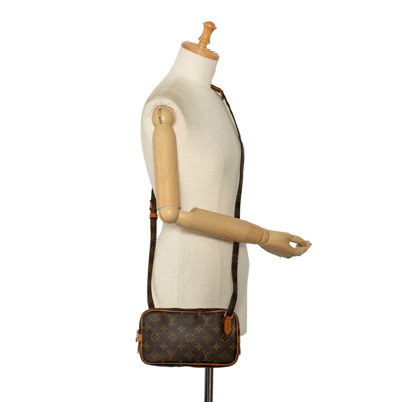Louis Vuitton Monogram Marley Bandouliere Slipper Shoulder Bag M51828 Brown PVC Leather  Louis Vuitton