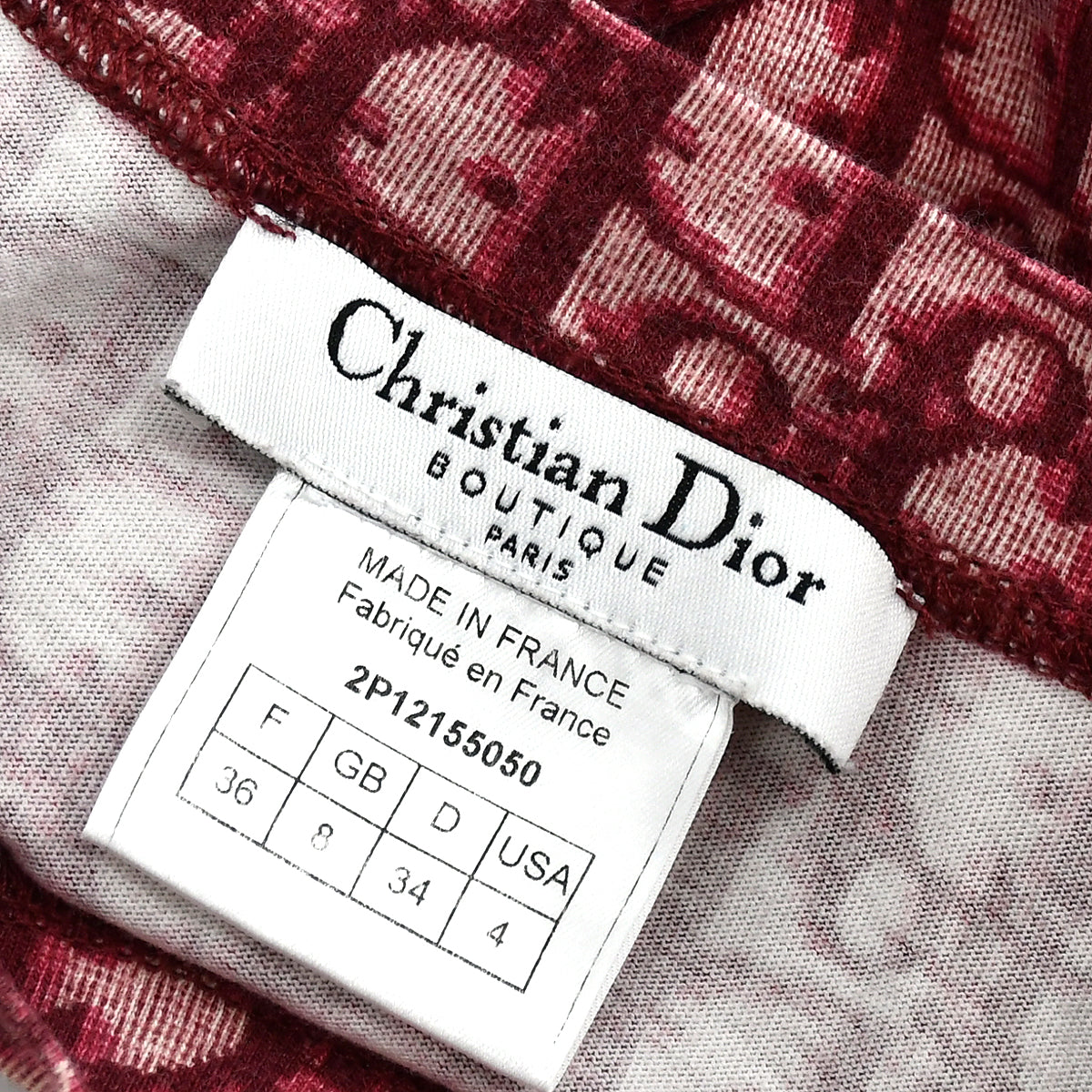 Christian Dior Spring 2002 Trotter T-shirt Bordeaux 