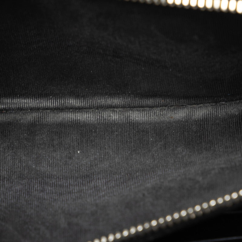 Saint Laurent Star Roundfassner Long Wallet Black Leather Mens Saint Laurent